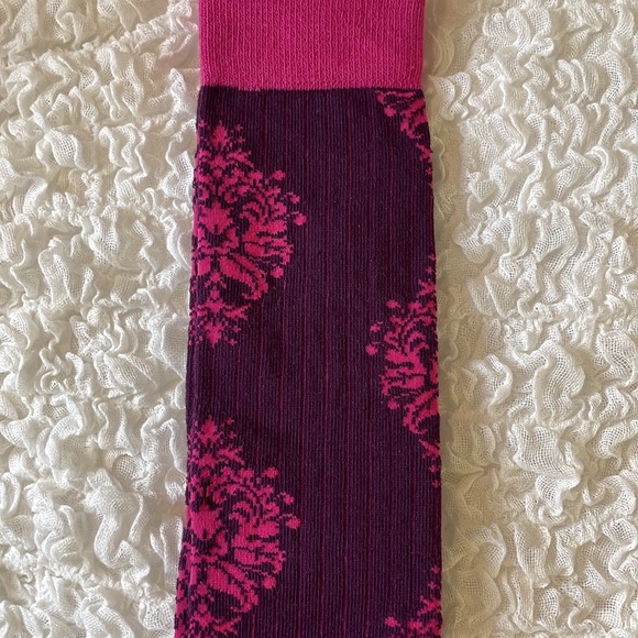 Pink & Purple Over the Knee Demask Socks - Picture 2 of 6